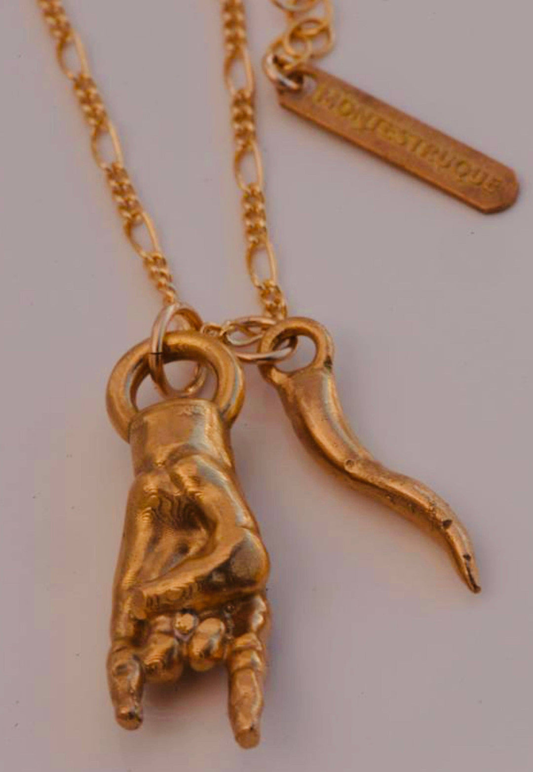 Mano Cornuto Horn Necklace