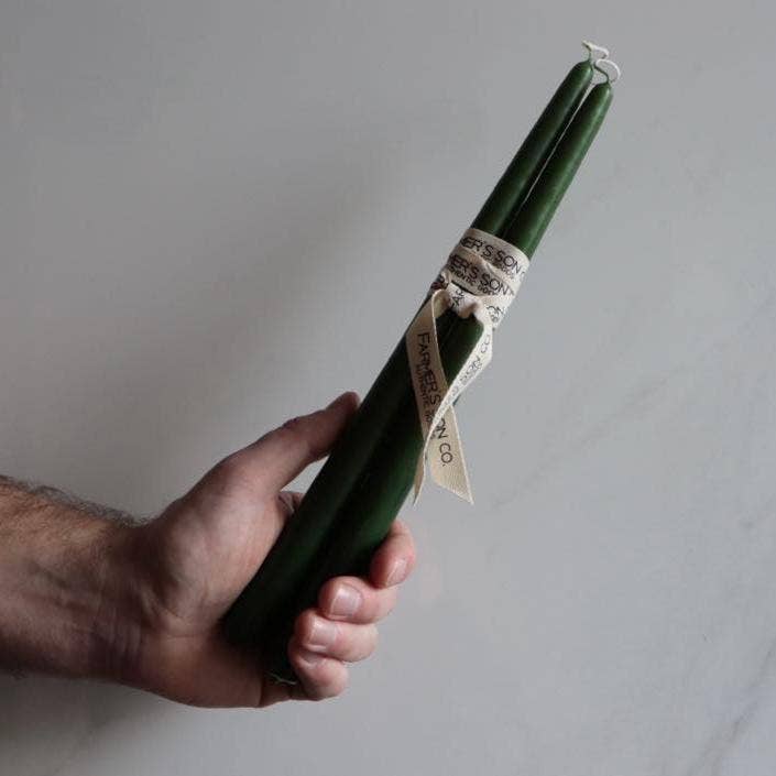 Farmer's Son Co. - Tea Green Taper Candles - Set of Two