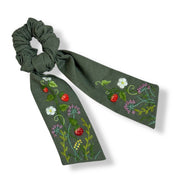 Strawberry Hand Embroidered Hair Tie