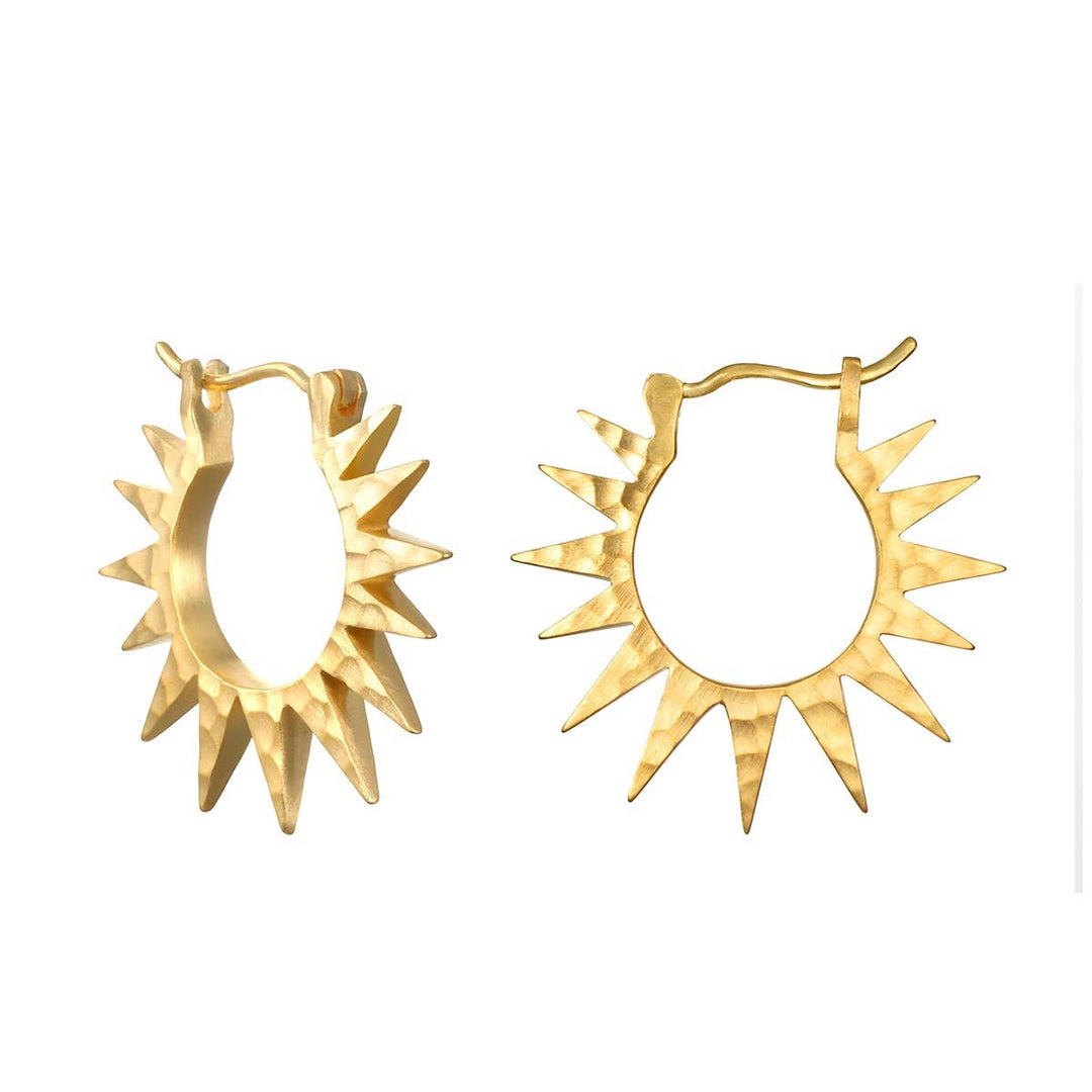 Glow Starburst Hoop Earrings