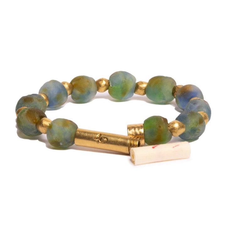 Wishbeads - Recycled Glass Earth Shine Bracelet