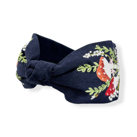 Midnight Forest Hand Embroidered Headband