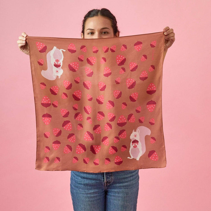 ALBINO SQUIRREL -  Cotton Silk Bandana