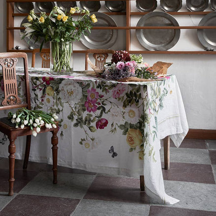 Rose flower garden European Linen Tablecloth