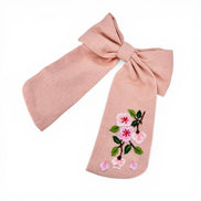 Cherry Blossom Hand Embroidered Hair Barrette