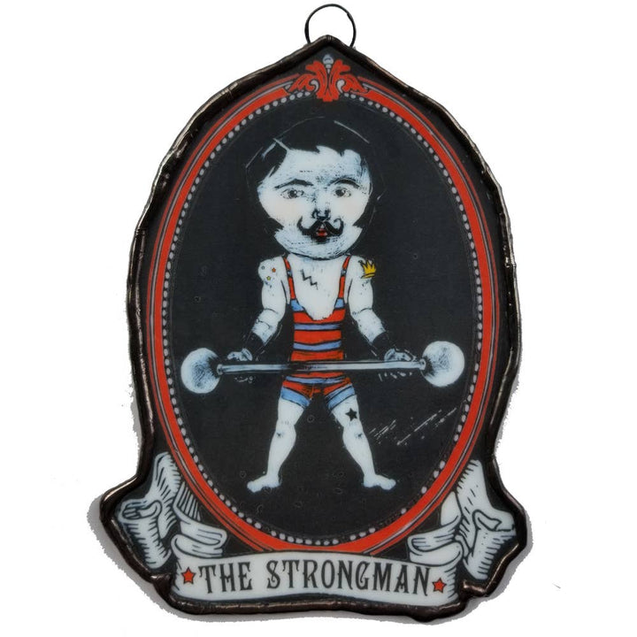 Strongman Glass Ornament