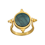 Labradorite Lotus Spinner Ring