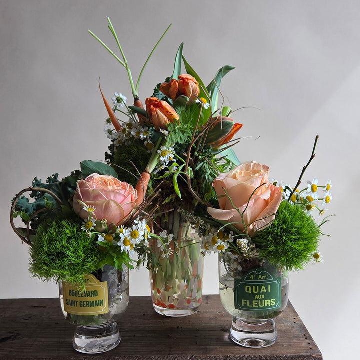 Petite French Glass Arrangements