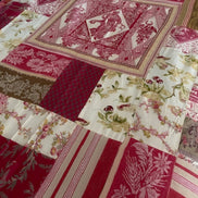 French Vintage Patchwork Throw (or Tablecloth)