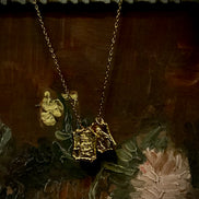 Gold-Plated Scapular Pendant Necklace