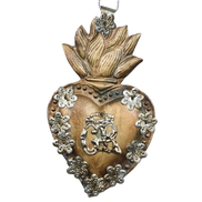 Antique Gold Grace Received Ex-Voto Heart Wall Décor