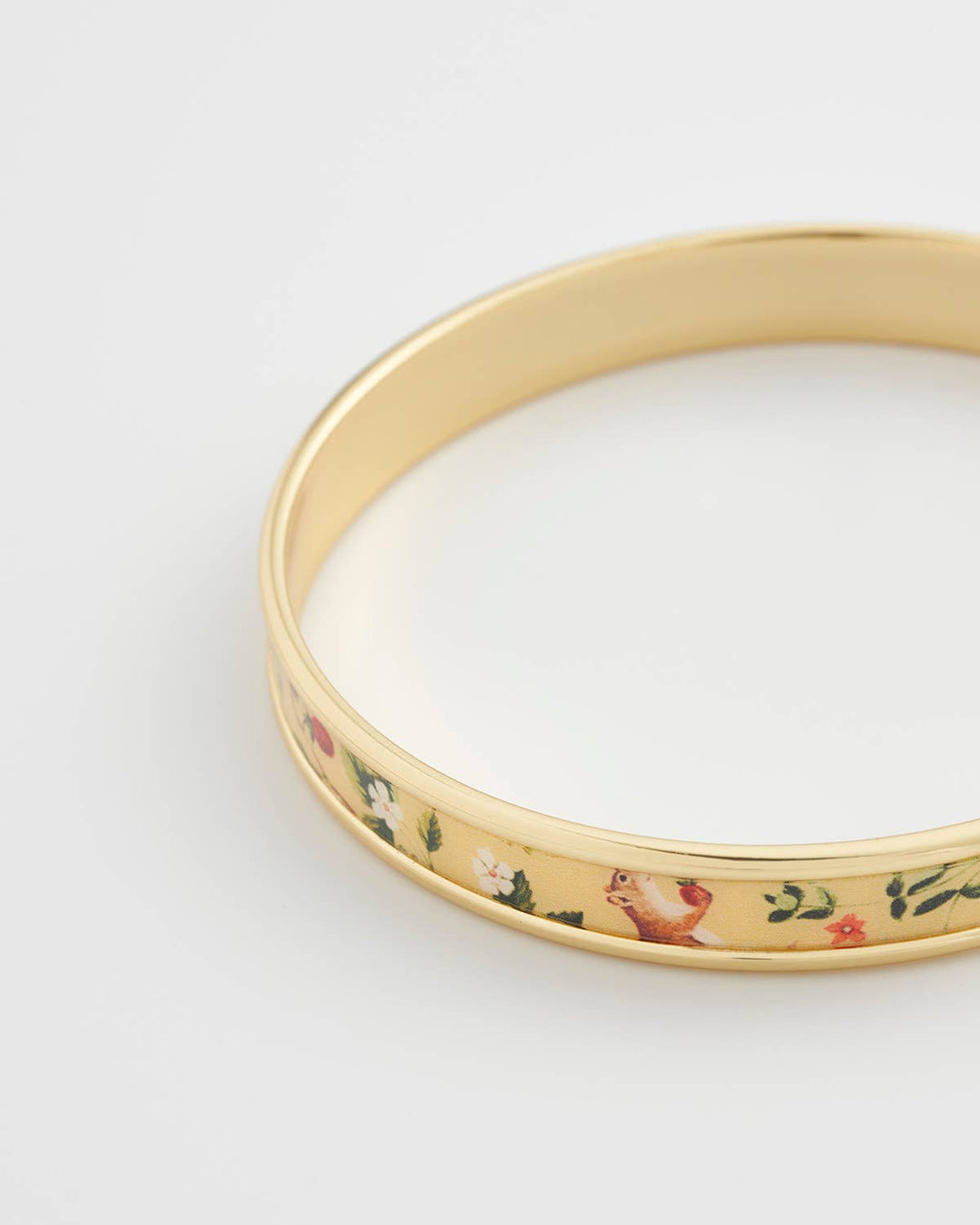 Meadow Creature Printed Bangle - Yellow