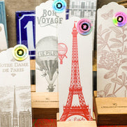 Letterpress Bookmark Eiffel Tower (Paris, red)