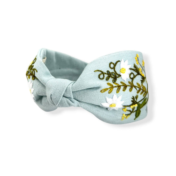 Daisies In The Sky Hand Embroidered Headband