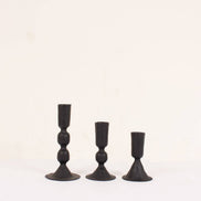Medium Black Candle Holder, Austen
