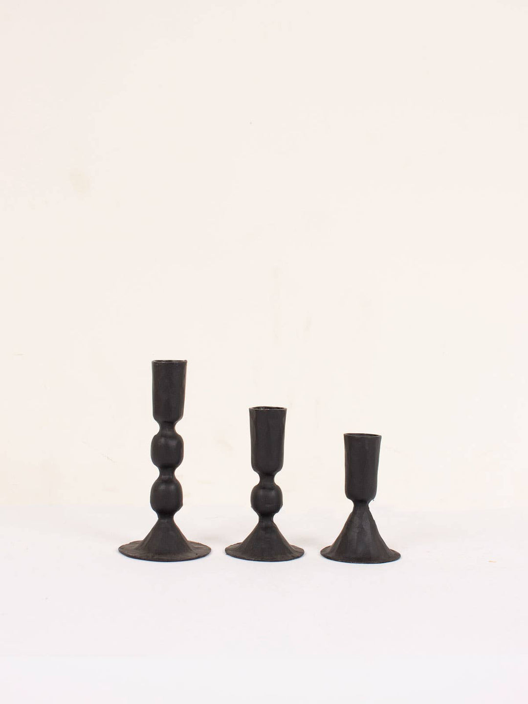 Medium Black Candle Holder, Austen