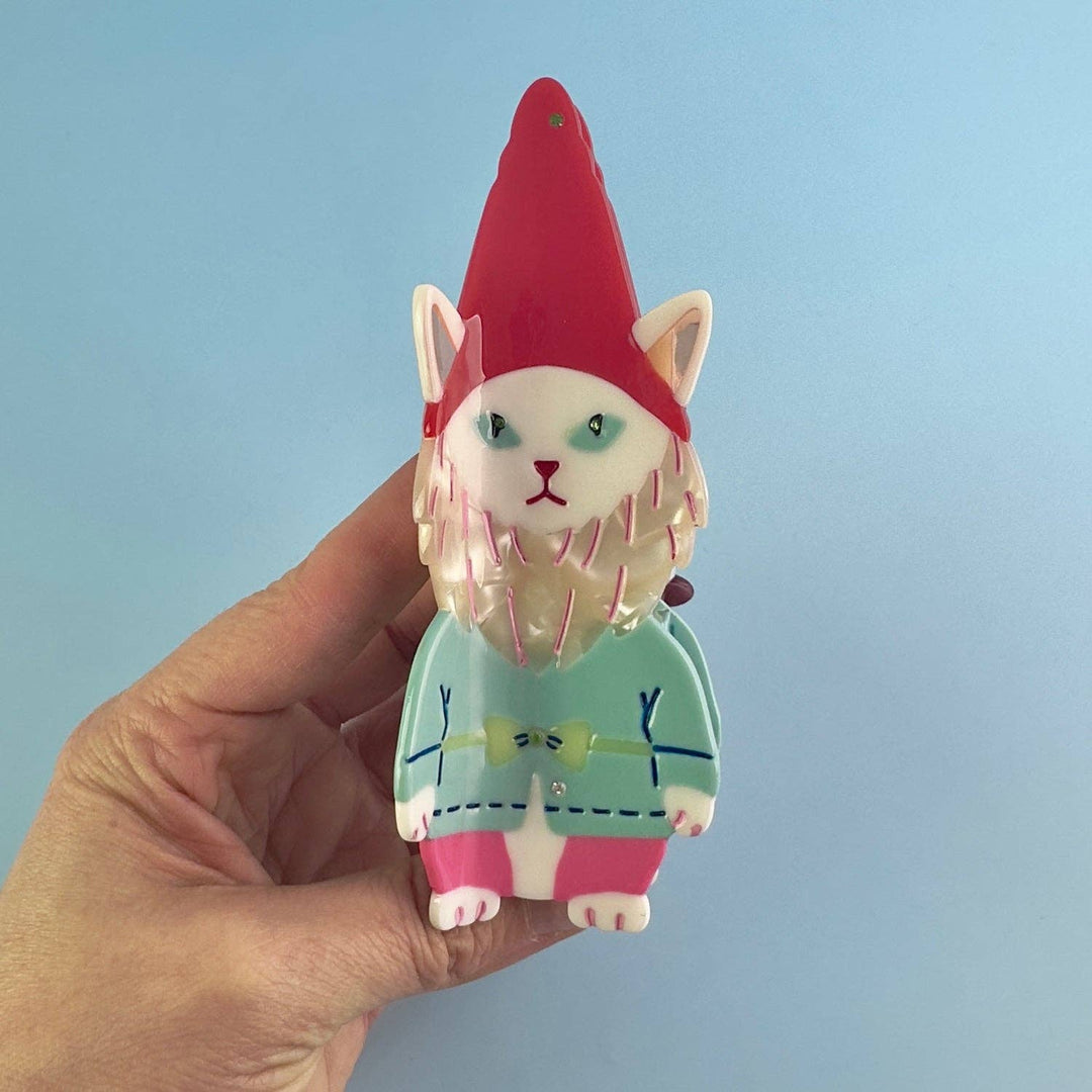 GARDEN CAT GNOME - Hair Claw