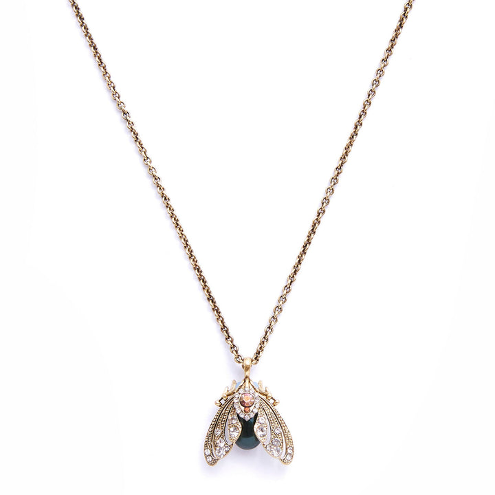 Tahitian Pearl Moth Pendant Necklace