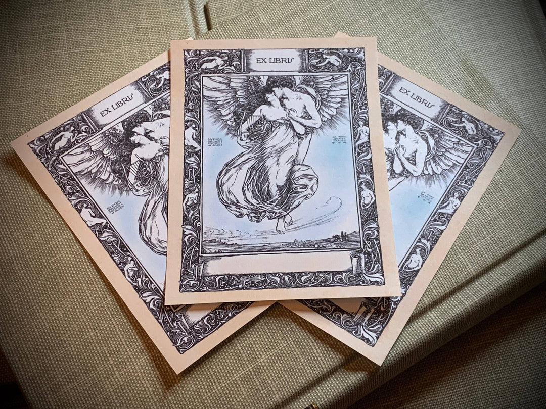 Cupid and Psyche, Gummed Paper Ex-Libris Bookplates