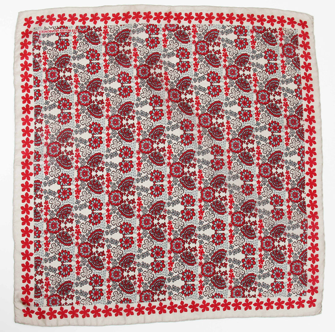 Silk Scarf - Mini Caribbean Red