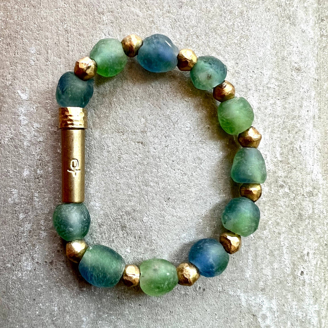 Wishbeads - Recycled Glass Earth Shine Bracelet