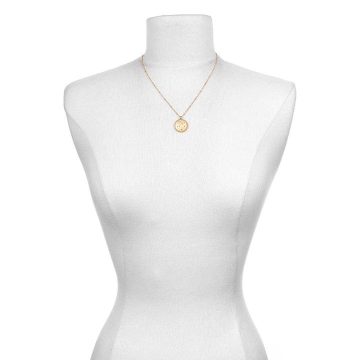 Strength White Topaz Gold Pleiades Necklace