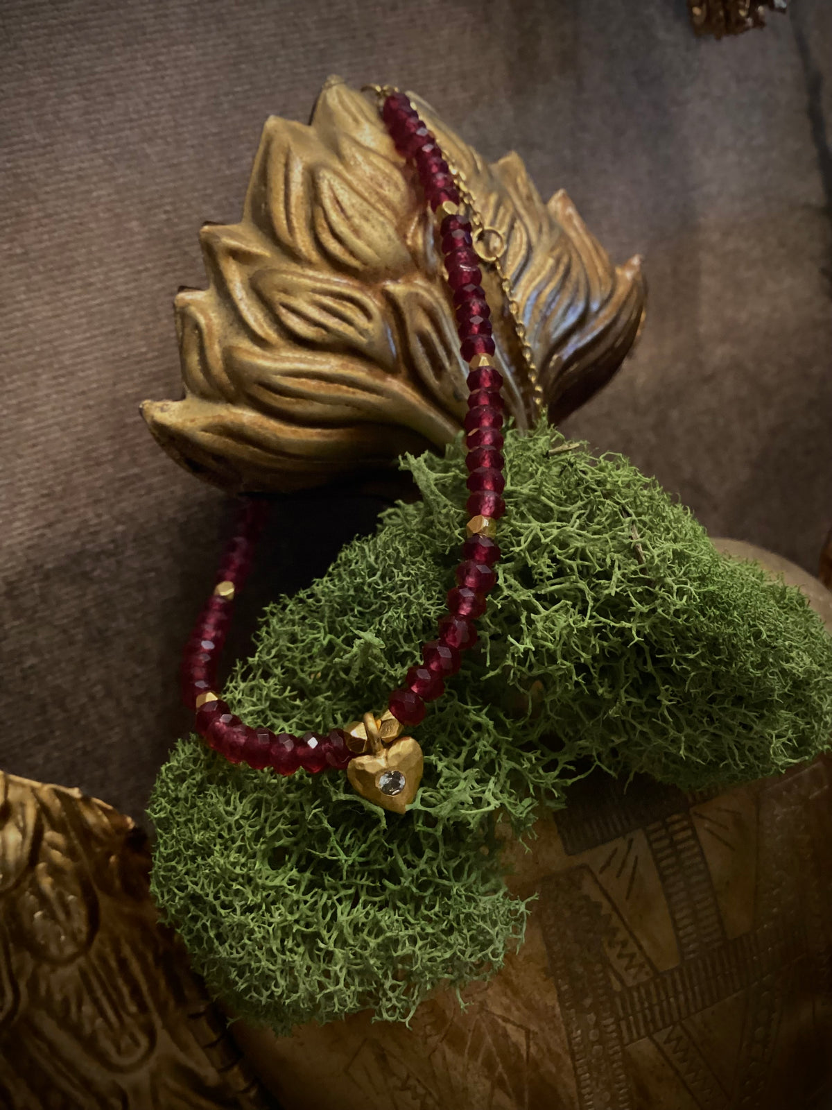 Healing Heart Red Onyx Heart Bracelet