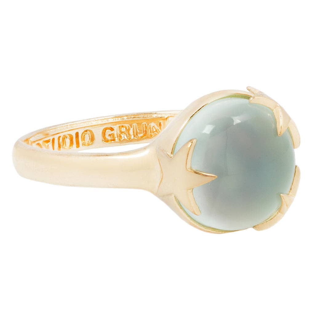 Under The Stars Ring in Chalcedony/Gold