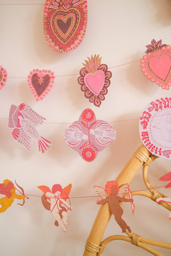 Cupid Sewn Garland for Valentine's Day