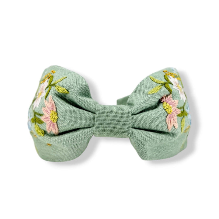 Jade Floral Hand Embroidered Headband