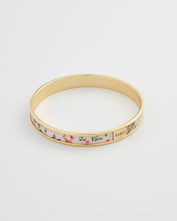 Meadow Creatures Printed Bangle - Lilac