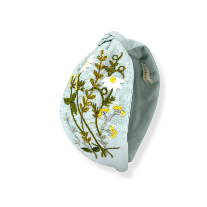 Daisies In The Sky Hand Embroidered Headband