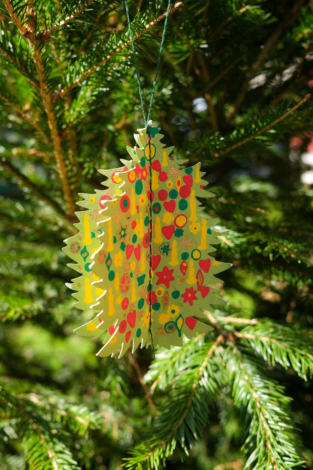Decorated Trees Paper Ornaments