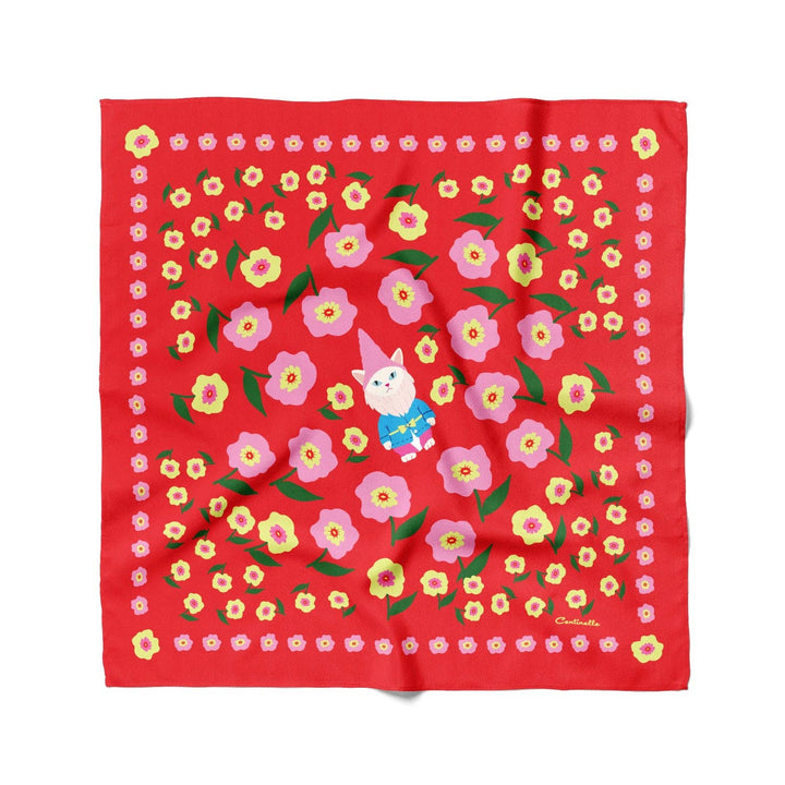CAT GARDEN GNOME -  Cotton Silk Bandana