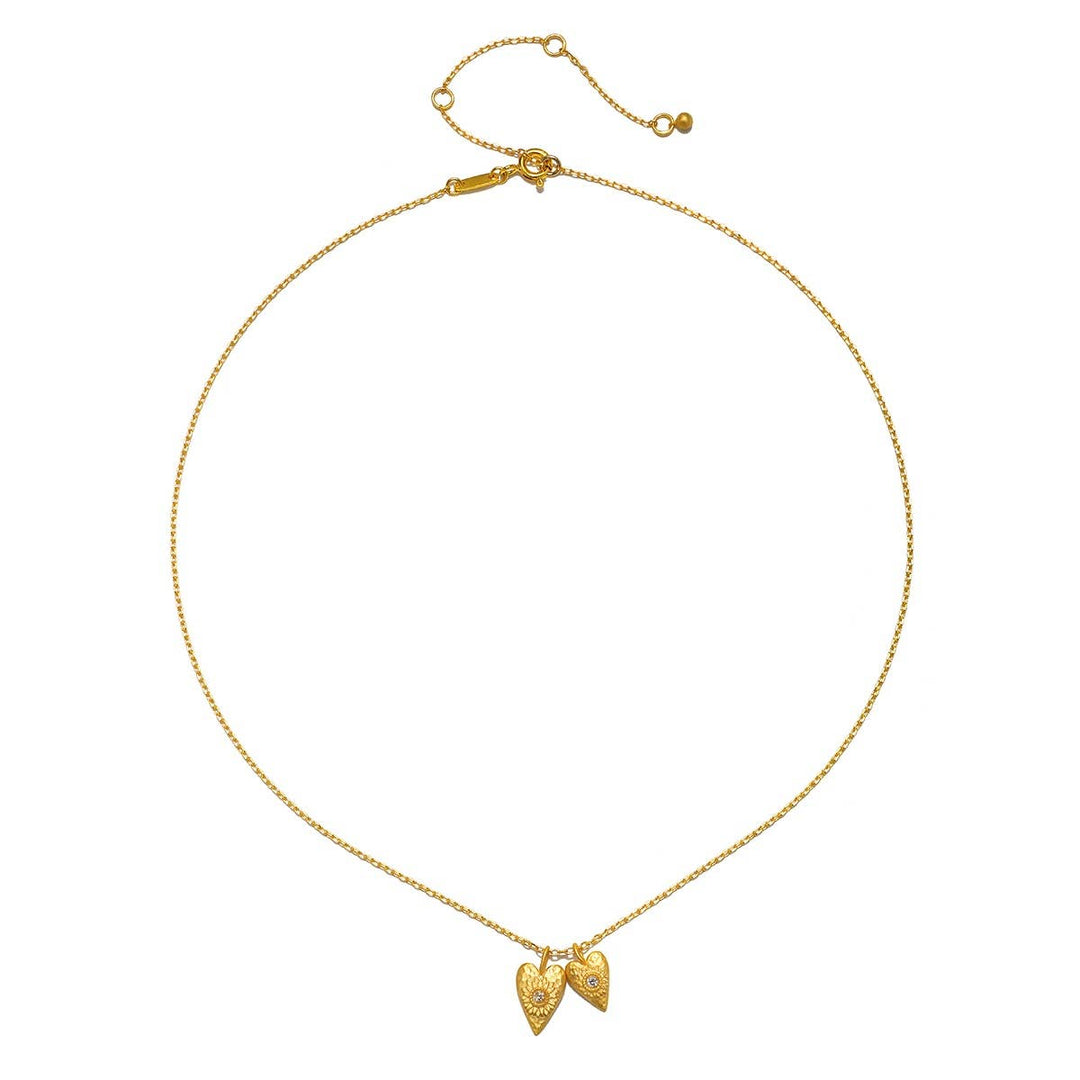 16" Double Heart Necklace