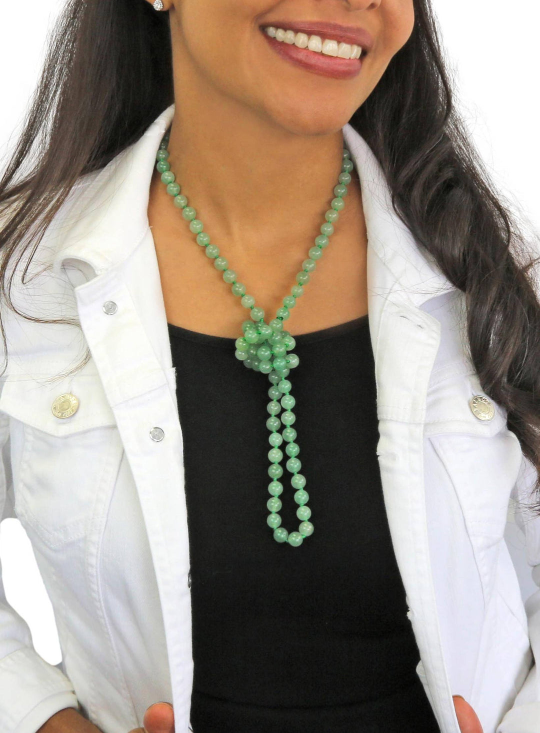 36" Aventurine Infinity Necklace