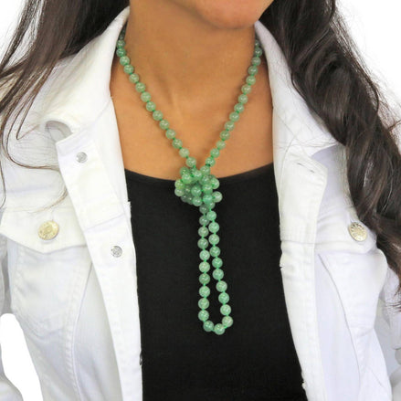 36" Aventurine Infinity Necklace