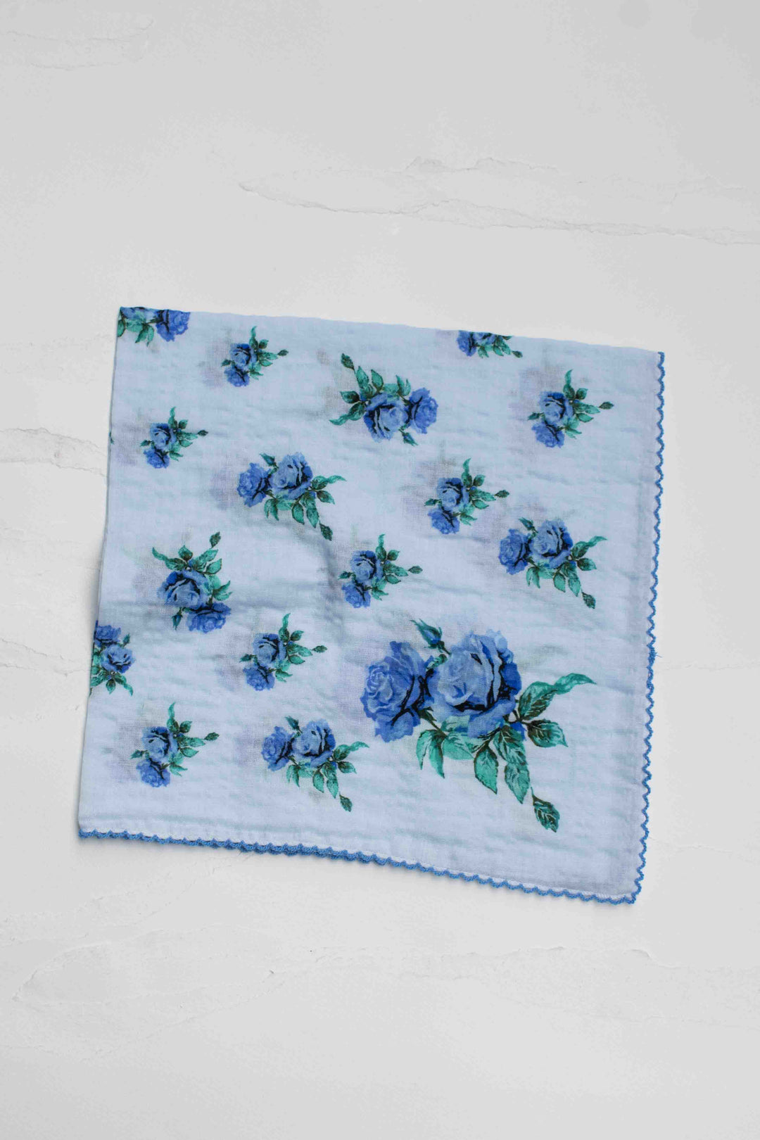 Vintage Rose Print Cotton Scarf