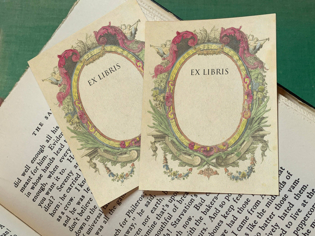 Angel Heralds, French Country Ex-Libris Bookplates