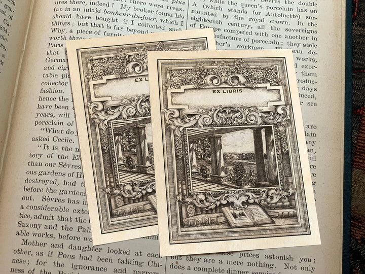 Bucolic Vista, Gummed Paper Ex-Libris Bookplates