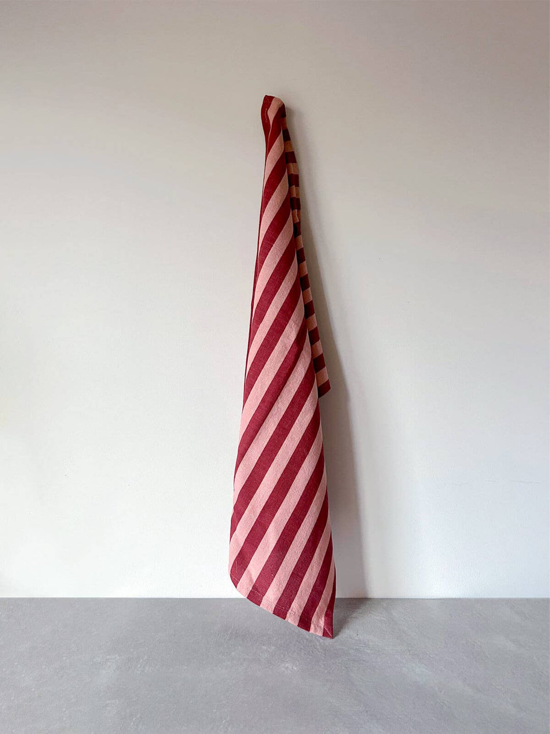 Jaipur Stripe Tea Towel, Pomegranate