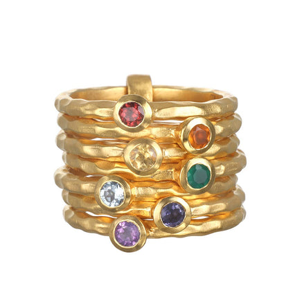 Multi band 7 Chakra Gemstone Ring