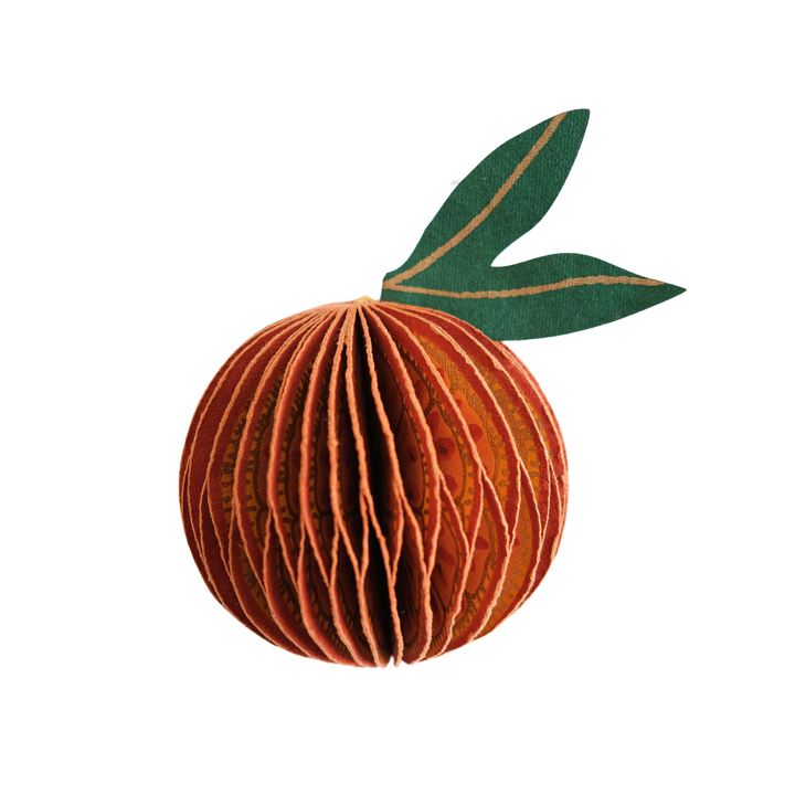 Orange Honeycomb Ornament