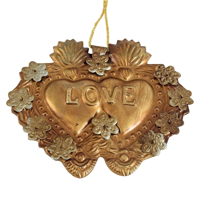 Antique Gold Love Milagro Heart Wall Décor