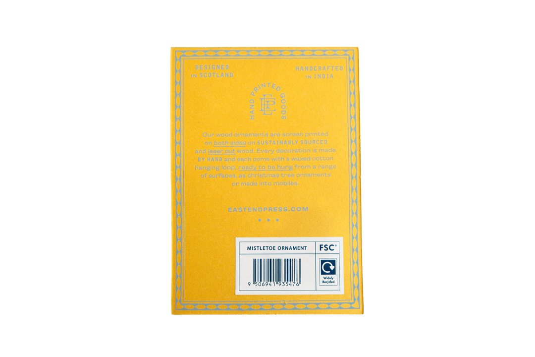 Mistletoe Wooden Ornament