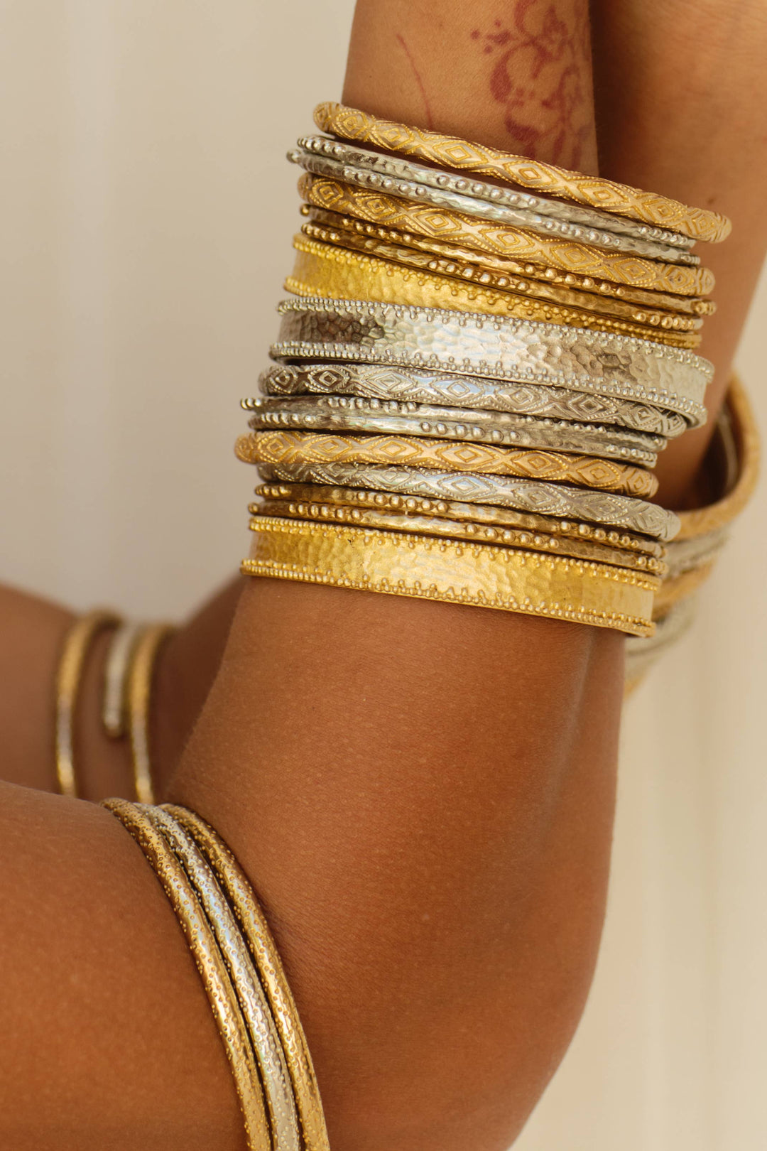 Italian bangle set - Brass