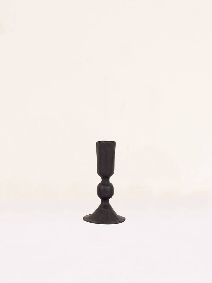 Medium Black Candle Holder, Austen