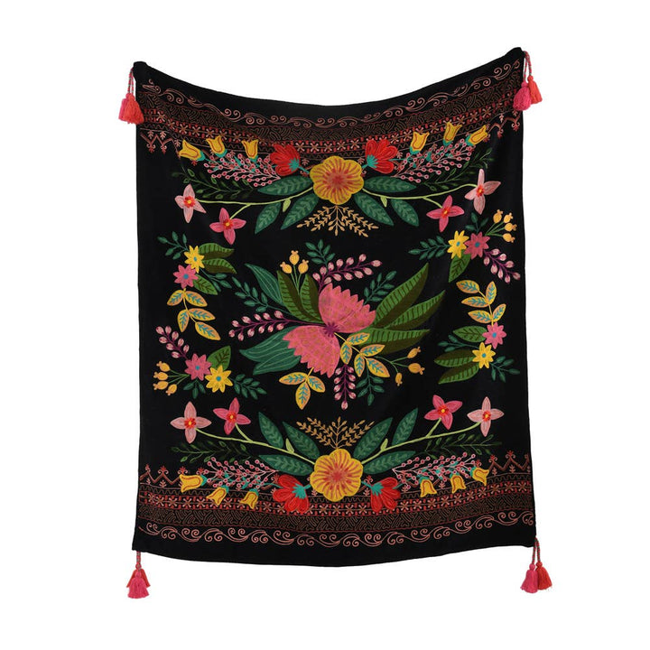 Velvet Threads Floral Throw 50 x 60