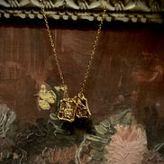 Gold-Plated Scapular Pendant Necklace