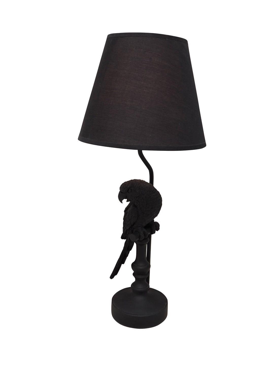 Black parrot lamp with shade